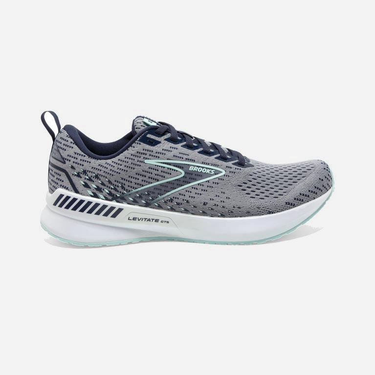 Brooks Levitate Gts 5 Australia - Women's Springy Road Running Shoes - Grey/Peacoat/Blue Light (8603